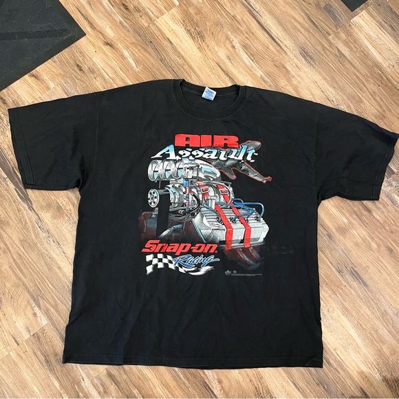 Mens vintage gildan snap on racing air assault engine graphic t shirt sz XXL - Picture 1 of 5